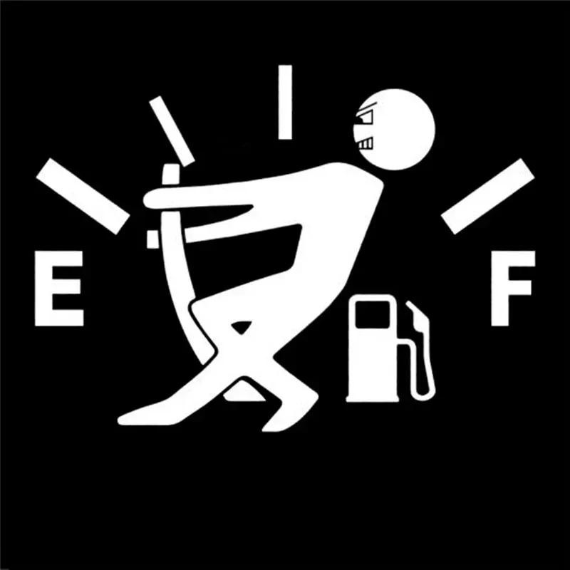 Funny Car Stickers Pull Fuel Tank Pointer Full Hellaflush Reflective Vinyl Decor Car Decal Wholesale Anime Car Accessories