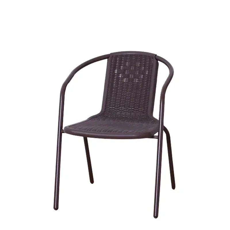 Courtyard outdoor leisure balcony chair wrought iron garden waterproof rattan chair