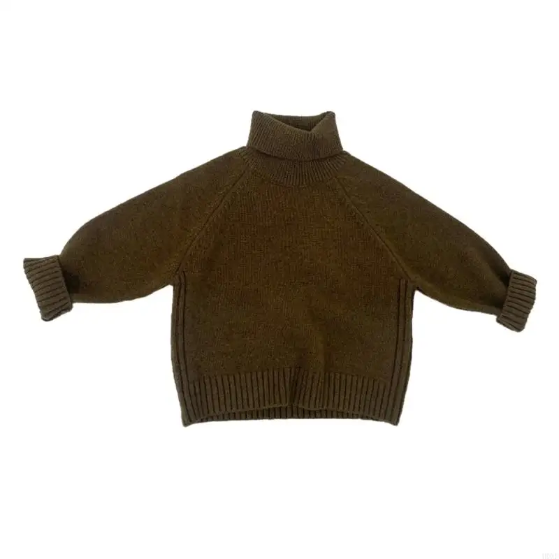 H0XF Child Turtleneck Sweater لـ 1-6t Children Fashion Slip Over Subsiter