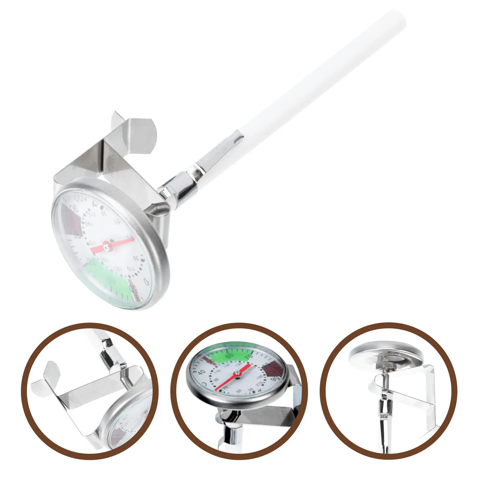 1Pcs Stainless Steel Probe Thermometer for Cooking Meat Steak Pizza Coffee Milk Oil Water High Temperature Kitchen Food
