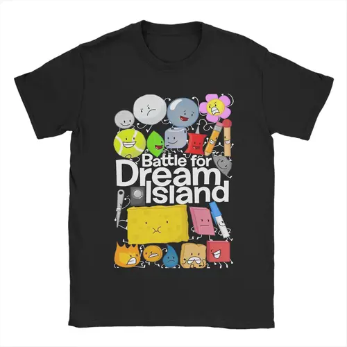 Camiseta BFDI Battle for Dream Island, camisetas de algodón de verano para hombres, camiseta con logotipo personalizado Harajuku, camisetas Retro de manga corta Y2K