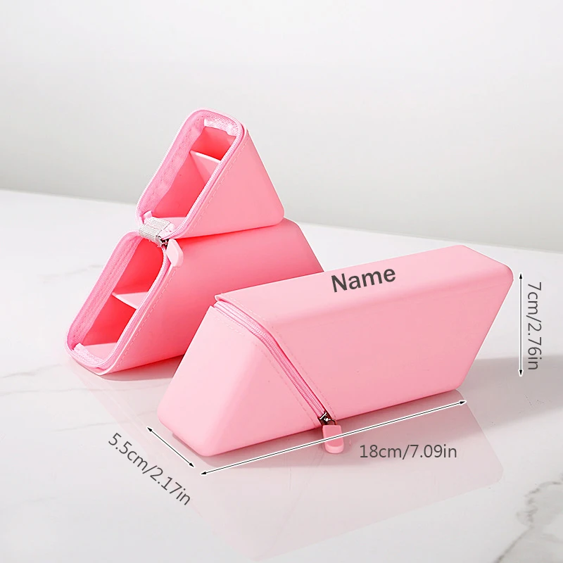 Free Name Printing Surprise Gift Pencil Case Storage Box Silicone Bag Thoughtful and Unique Personalized Gift
