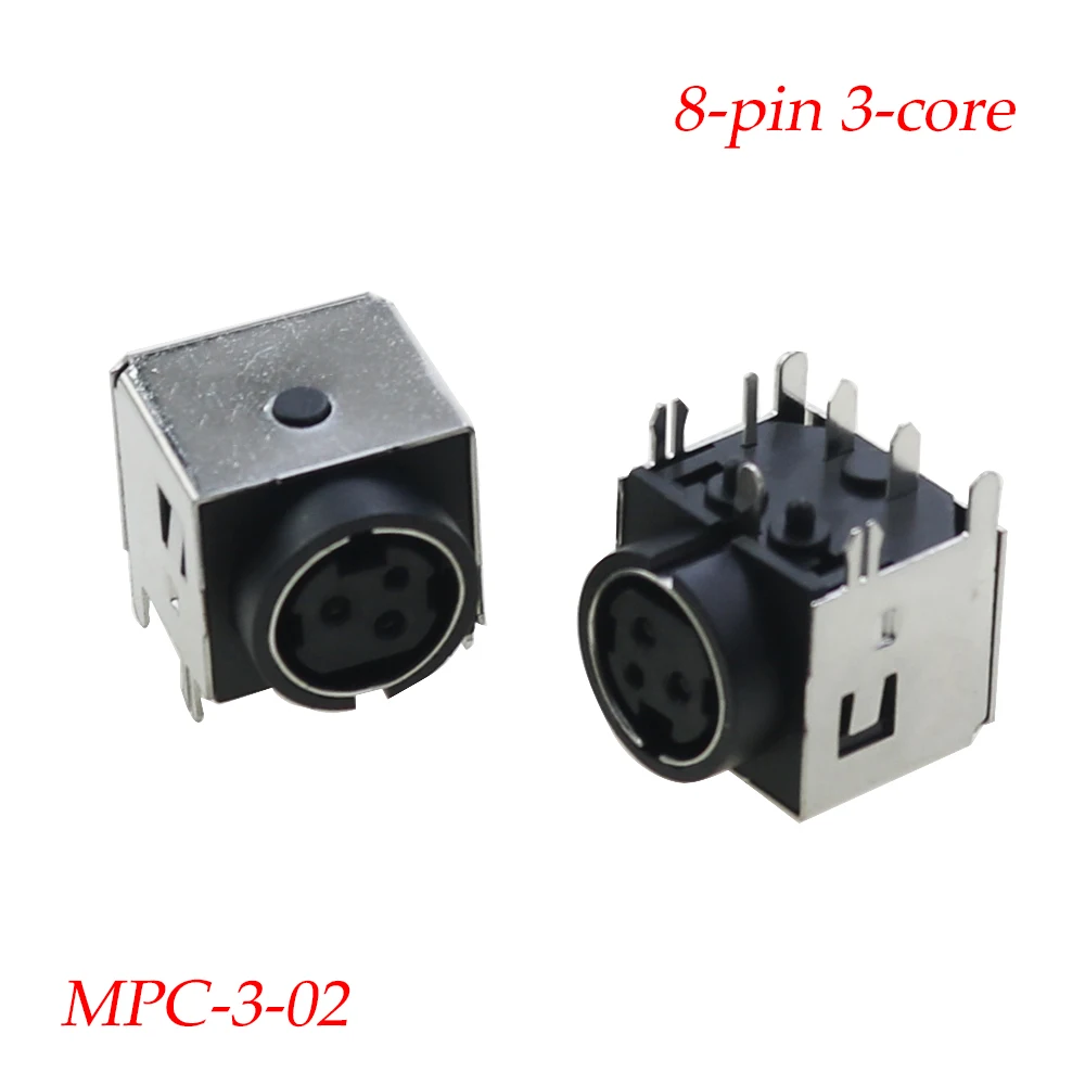 2PCS Terminal Audio Video Din Female Socket Connector S-video PCB Mount 3/4/5/6/8/9Pin Silver Tone PS2 Circular DIN Micro Jack