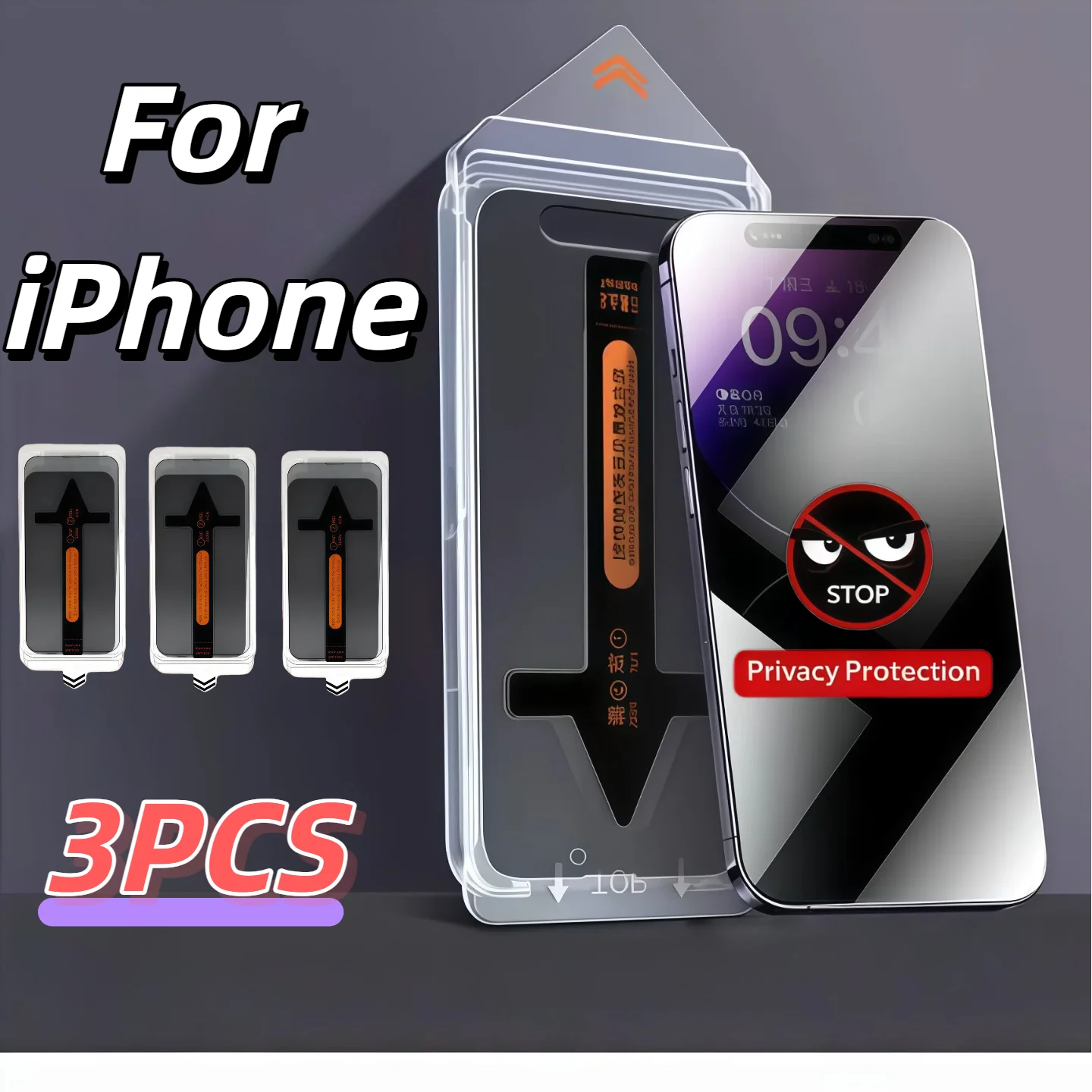 

Набор из 3 защитных стекол для iPhone (Air 17e, 17Pro, 16ProMax, 16Plus, 15, 14, 13, 12, 11, XR, XS)