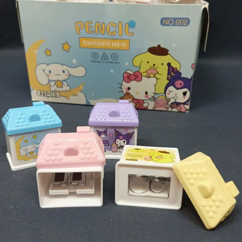 HelloKitty Sanrio Croomy Melody Cinnamon Dog House Shaped Pencil Sharpener Dual Hole Pen Sharpener