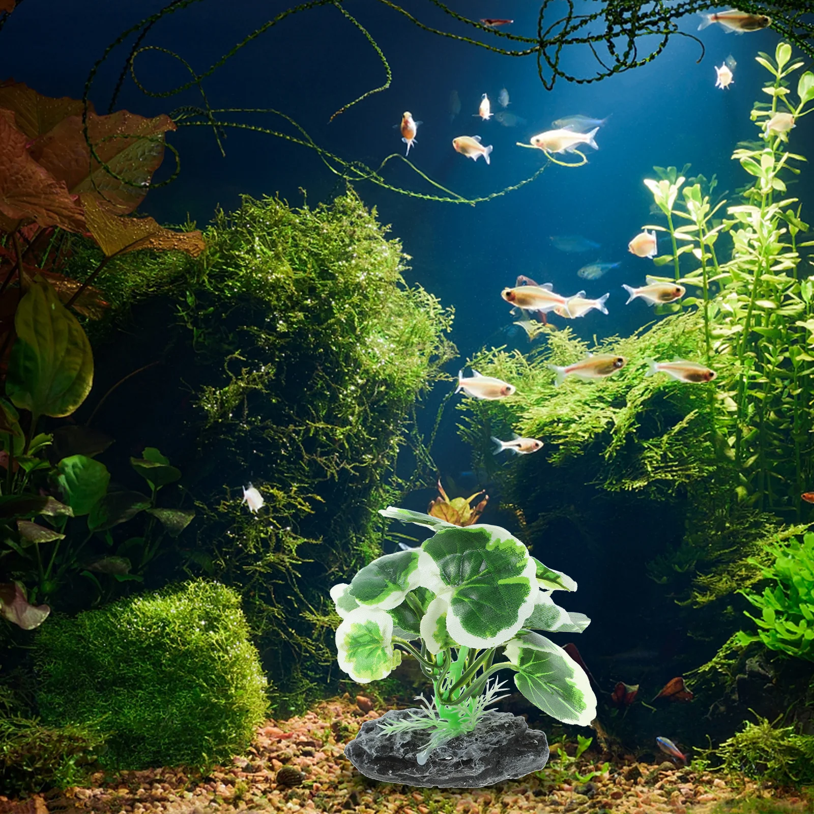 

Simulation Plant Ornament Premium Plastic Aquarium Decor For Fish Tank Fresh Salt Water Compact Artificial Plants