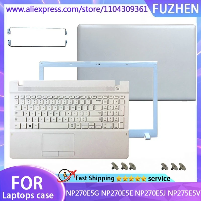 

NEW For NP270E5G NP270E5E NP270E5J NP275E5V Laptop LCD Back Cover Front Bezel Palmrest White Top Case