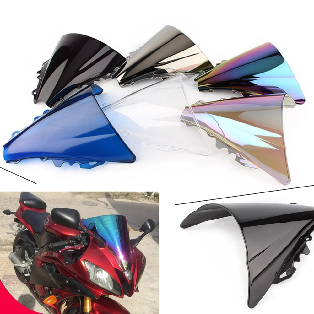 Motorcycle Double Bubble Windshield For Yamaha YZF R6 YZFR6 2006-2007 WindScreen Accessories Fairing Deflector