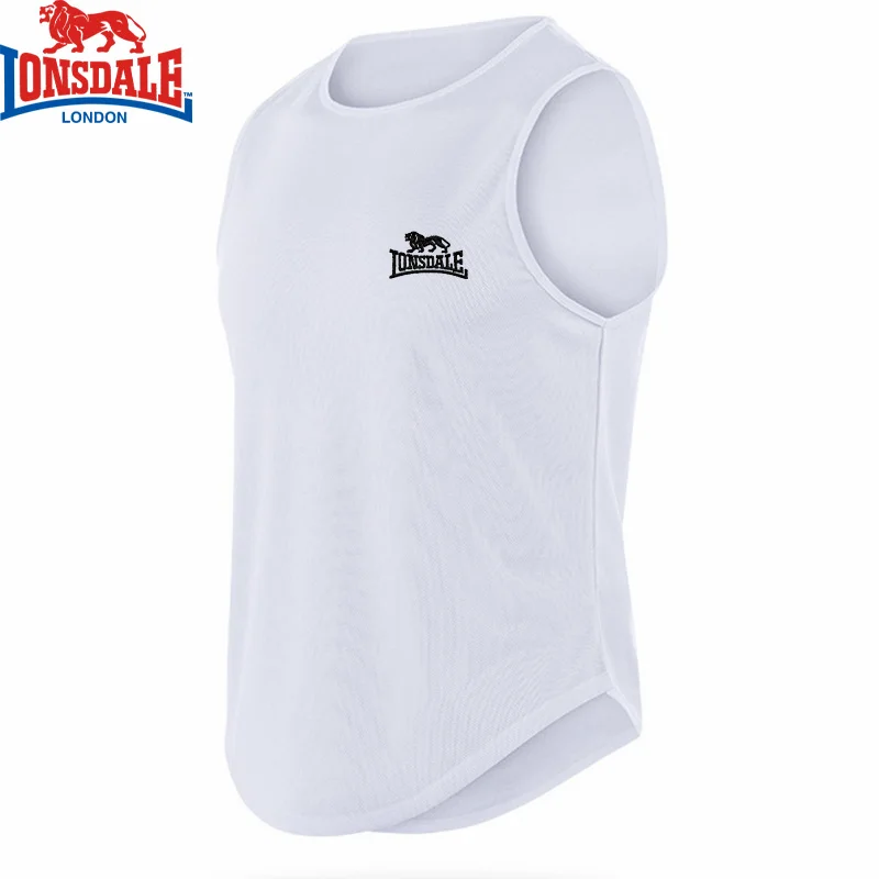 Embroidered LONSDALE Summer Men\'s Sports Running Fitness Quick Drying Vest Men\'s Casual Comfortable and Breathable T-shirt