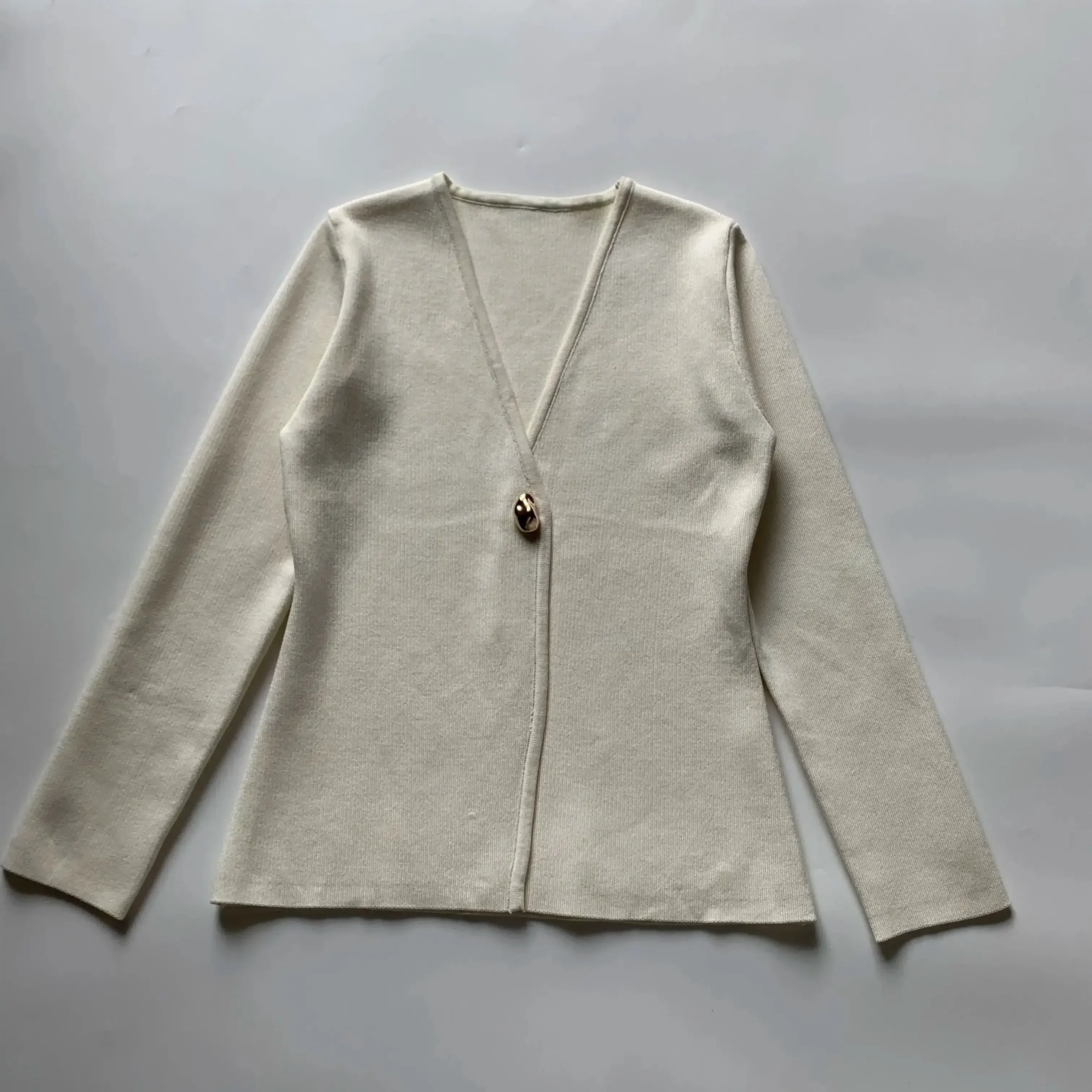 Primavera cardigan para mulheres topos com decote em v malha cardigans casual simples elegante camisola casaco outerwear malhas 4192005