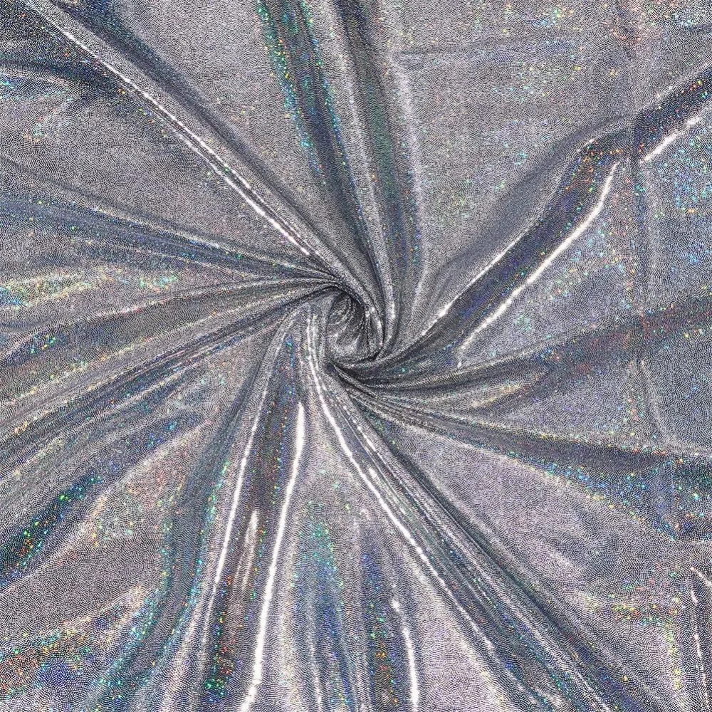 2.18yard Hologram Fabric by The Yard 59inch Wide Shattered Glass Hologram Fabric Dark Grey Glossy Holographic Fabric Polyester