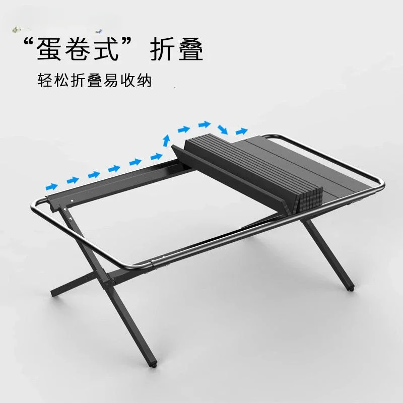 Portable Lightweight Foldable Aluminum Chicken‑Roll Table Camping Desk Outdoor BBQ Picnic Travel Furnishing Gear