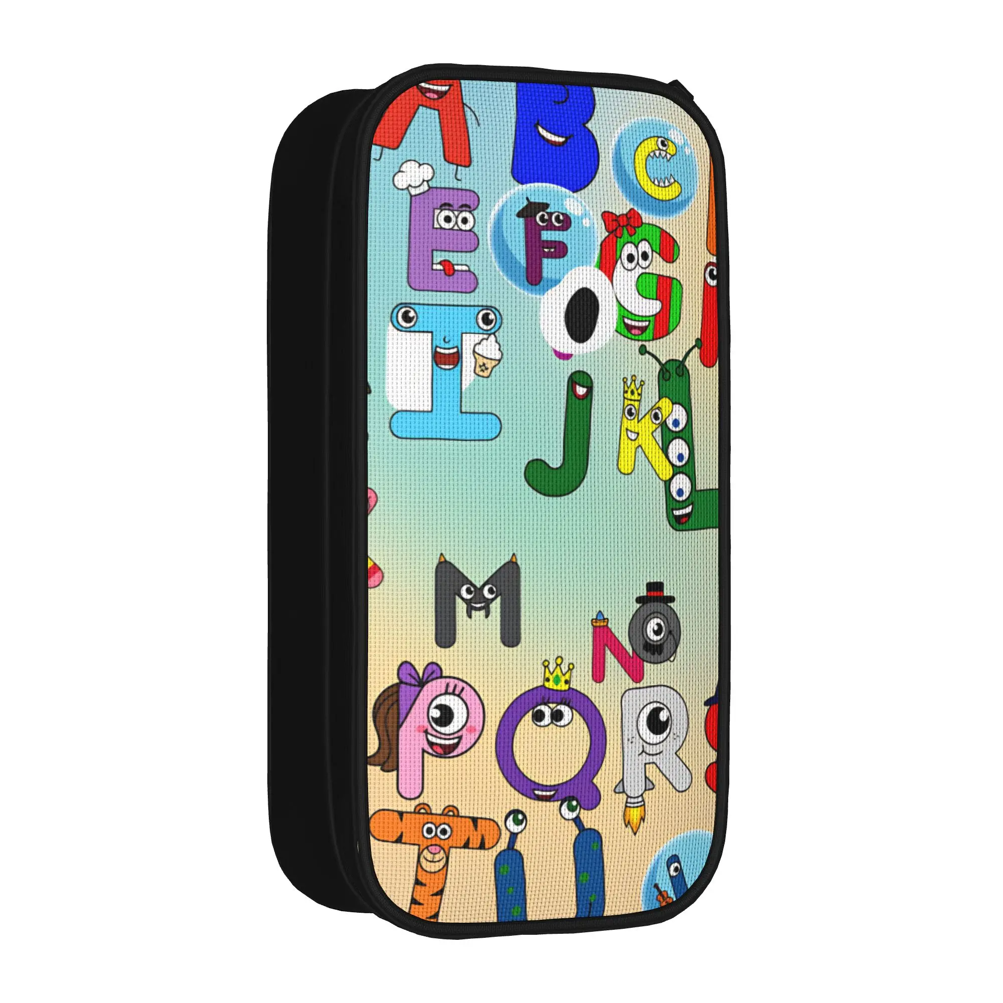 Alphabet Lores  Pencil Case  University Pen Box Boy Girl Zipper Lovely School Pencil Cases Graphic Stationery Organizer
