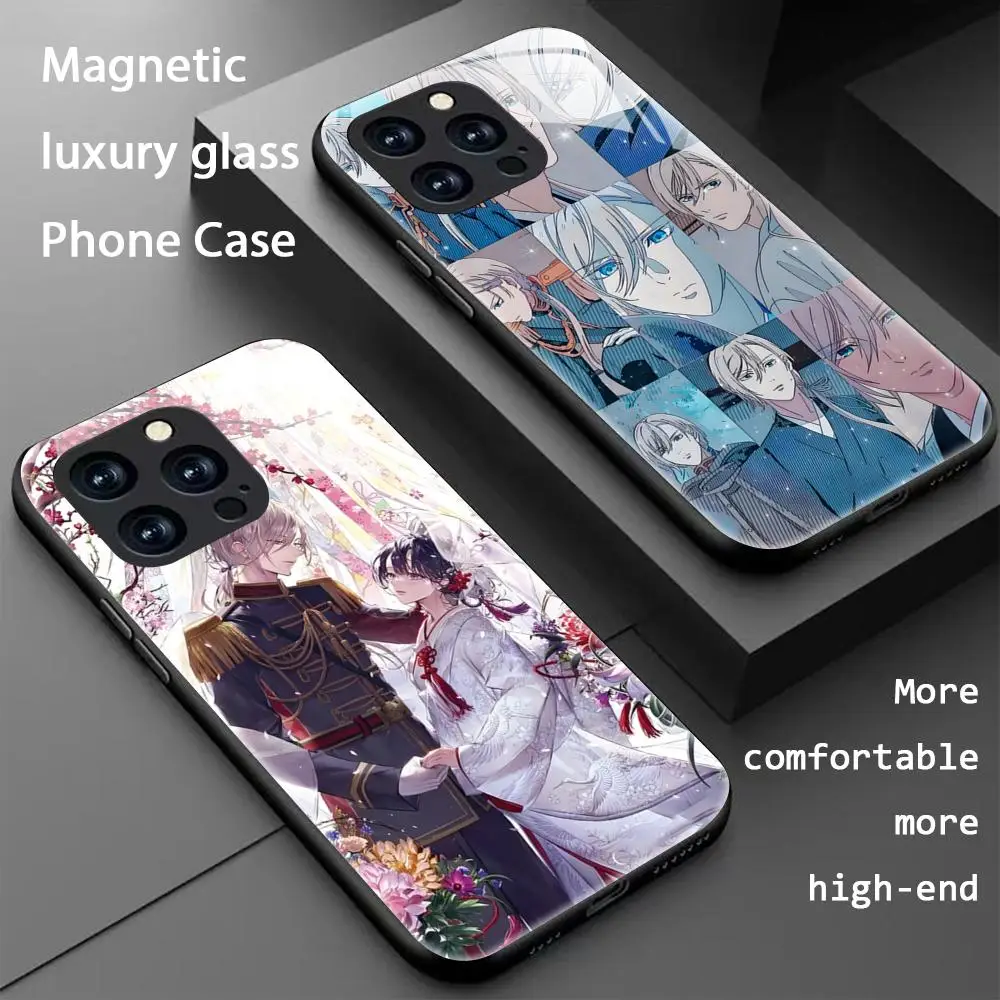 Чехол для телефона Hot Anime My Happy Marriage для iPhone 16, 15, 14, 13, 12, 11 X XR XS 8 Plus Mini Pro Max, стеклянный магнитный чехол для телефона