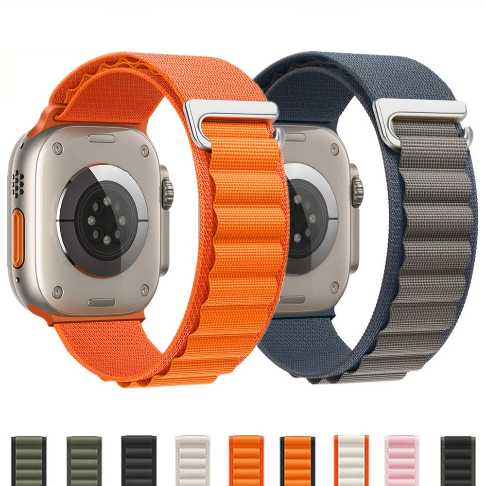 Nylon Alpine Loop Band für Apple Watch Armband 49mm 46mm 45mm 44mm 41mm 40mm 38mm Armband für iWatch 11 10 9 8 7 6 5 4 SE Ultra
