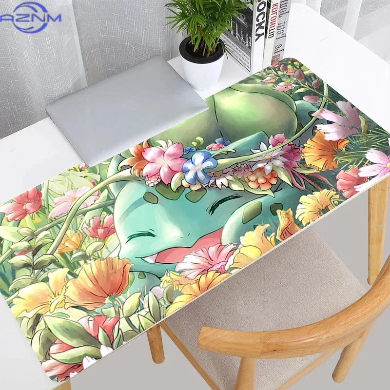 Cute Cartoon Green Monster Rubber Mouse Pad, Non-Slip Desk Mat for Gaming Office Laptop Keyboard, Vivid Anime Splash Pattern Mou