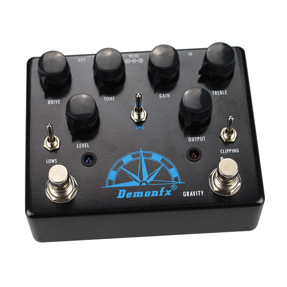 Demonfx-Gravity Guitar Effect Pedal, combinado TS10 e KLON CENTAUR em um pedal, adicionar ordem, alternar, novo