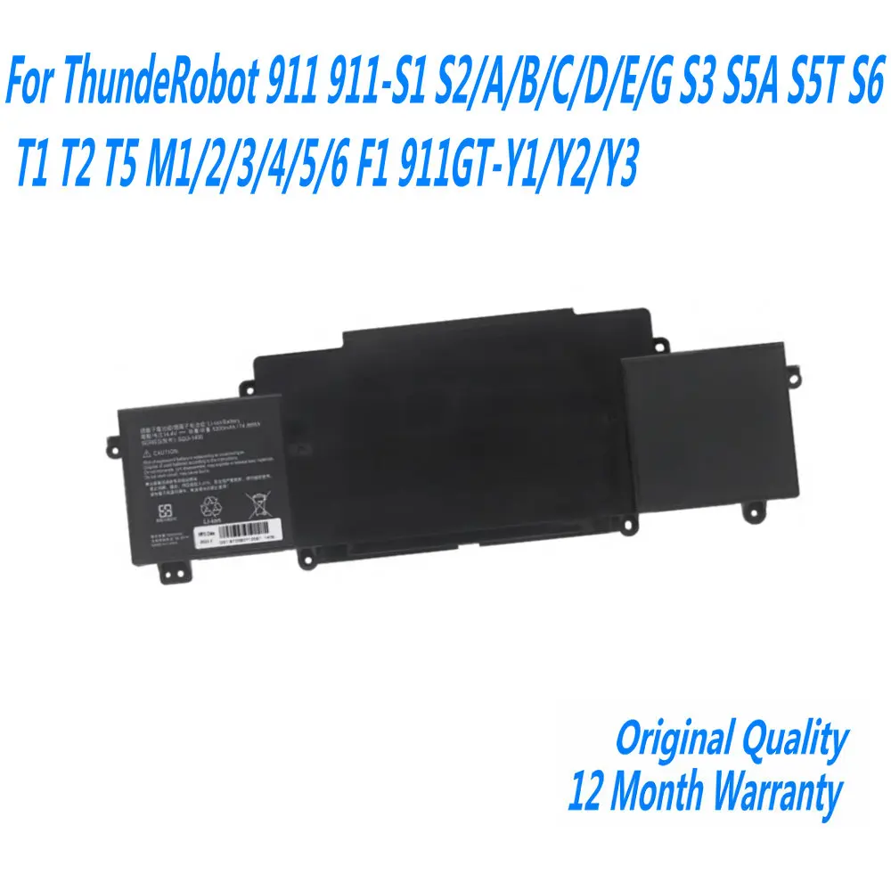 Original SQU-1406 Laptop Battery For ThundeRobot 911 911-S1 S2/A/B/C/D/E/G S3 S5A S5T S6 T1 T2 T5 M1/2/3/4/5/6 F1 911GT-Y1/Y2/Y3