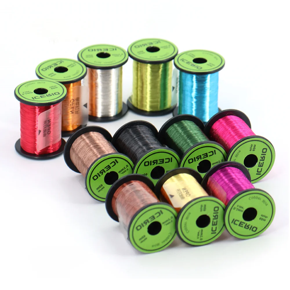 1pc/12pcs 0.1mm 60M Ultra Fine Copper Wire Soft Metal Thread Fly Tying Material For Buzzer Midge Larvae Nymphs Trout Fishing - view 6