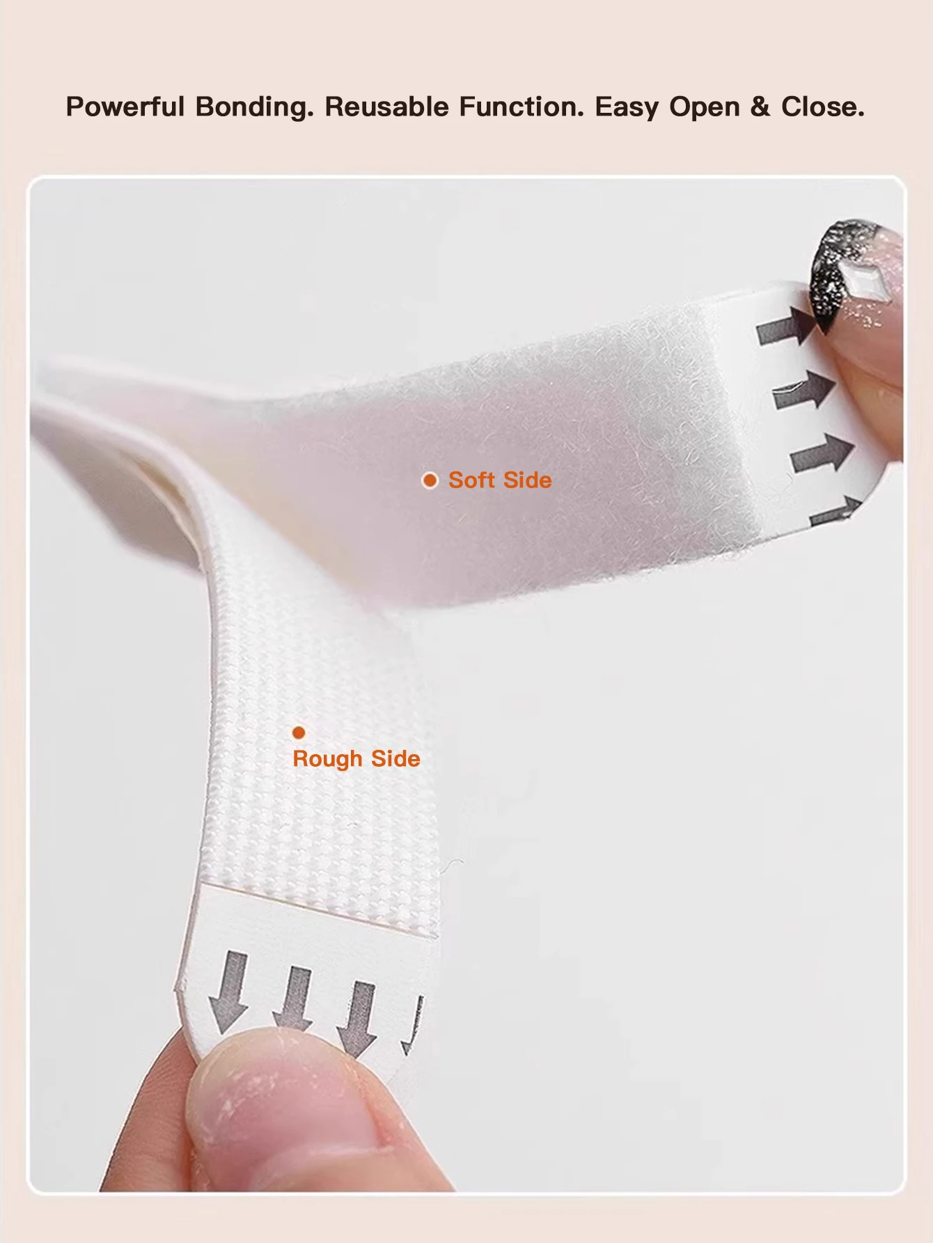 4/20 قطعة شرائط لاصقة بخطاف وحلقة قابلة لإعادة الاستخدام شديدة التحمل قابلة للإزالة لتركيب الحائط بدون بقايا لطريق إطار الصورة