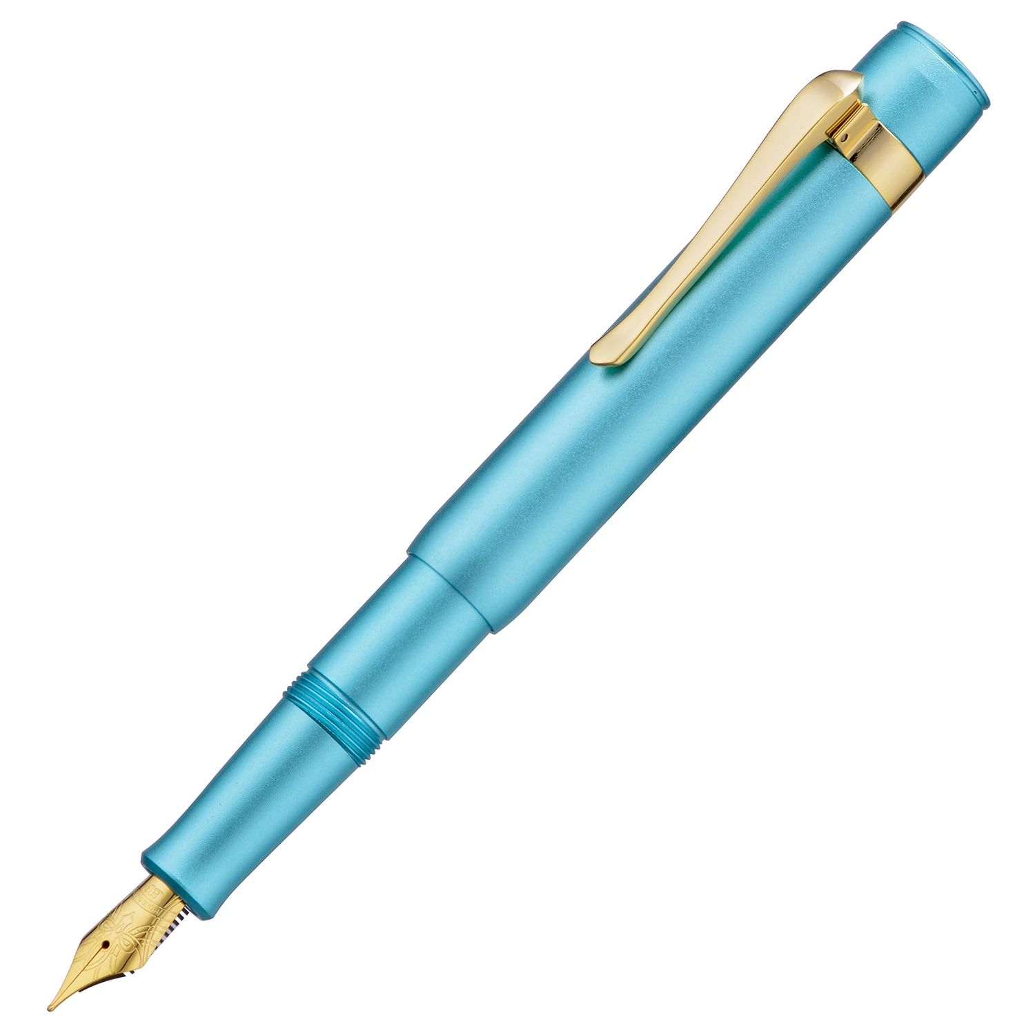 Pióro wieczne Sky Blue Hongdian M2, stop aluminium, limitowana edycja, możliwość personalizacji koloru, stalówka EF/F/M/Bent/Long Knife, krótkie pióro do pisania, kieszonkowe. — zdjęcie produktu 3