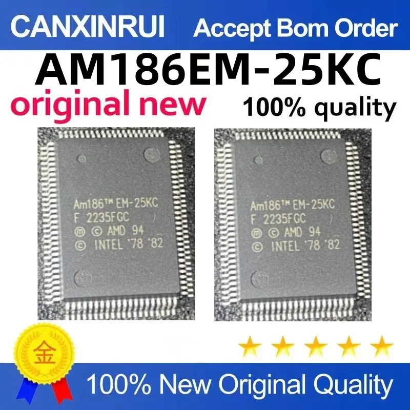 

AM186EM-25KC QFP100 Package Imported Integrated Circuit Chip Welcome to consult Quality Assurance