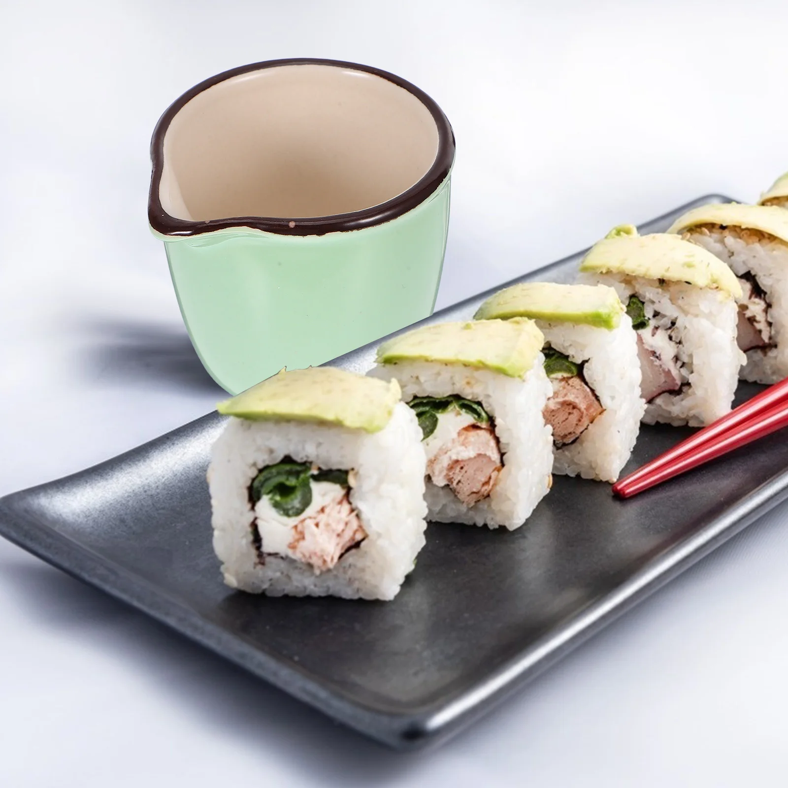 

Ceramic Snack Dish Western Dining Sauce Bowl With Pepper Spout Coffee Station Accessories Condiment Serving Tray For Home