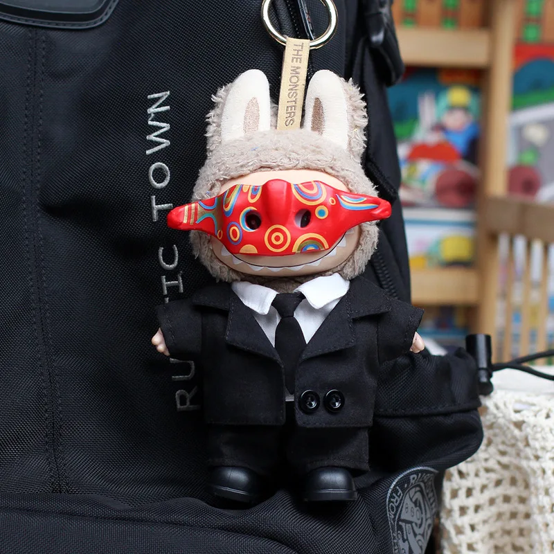 Voor Labubu Kleding Poppen Sets Hangers Beeldjes Kleding Azu Pakken Masker Sets Modieus en Trendy Dressing Accessoires Cool