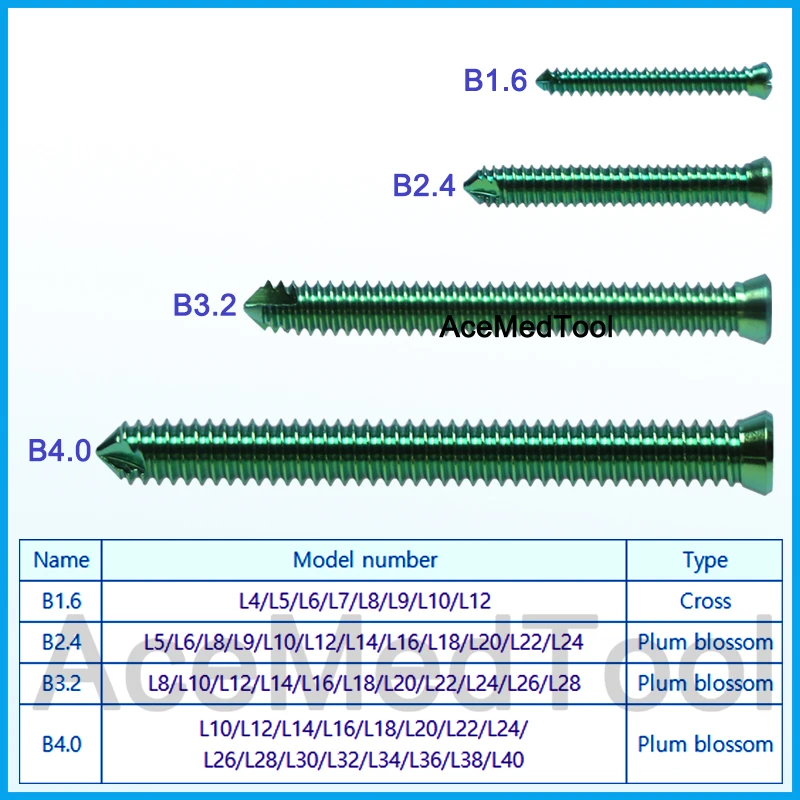 Locking Screw Titanium Alloy Locking Screwdriver Veterinaria Orthopedics Implant Surgical Instruments Pet Medical Supplies 5pcs