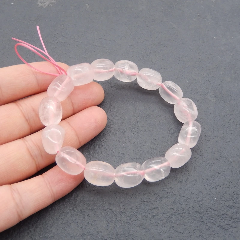 

B&F Handmade Rose Quartz Pendants – Genuine natural stone beads, unique for jewelry and DIY earring making.
