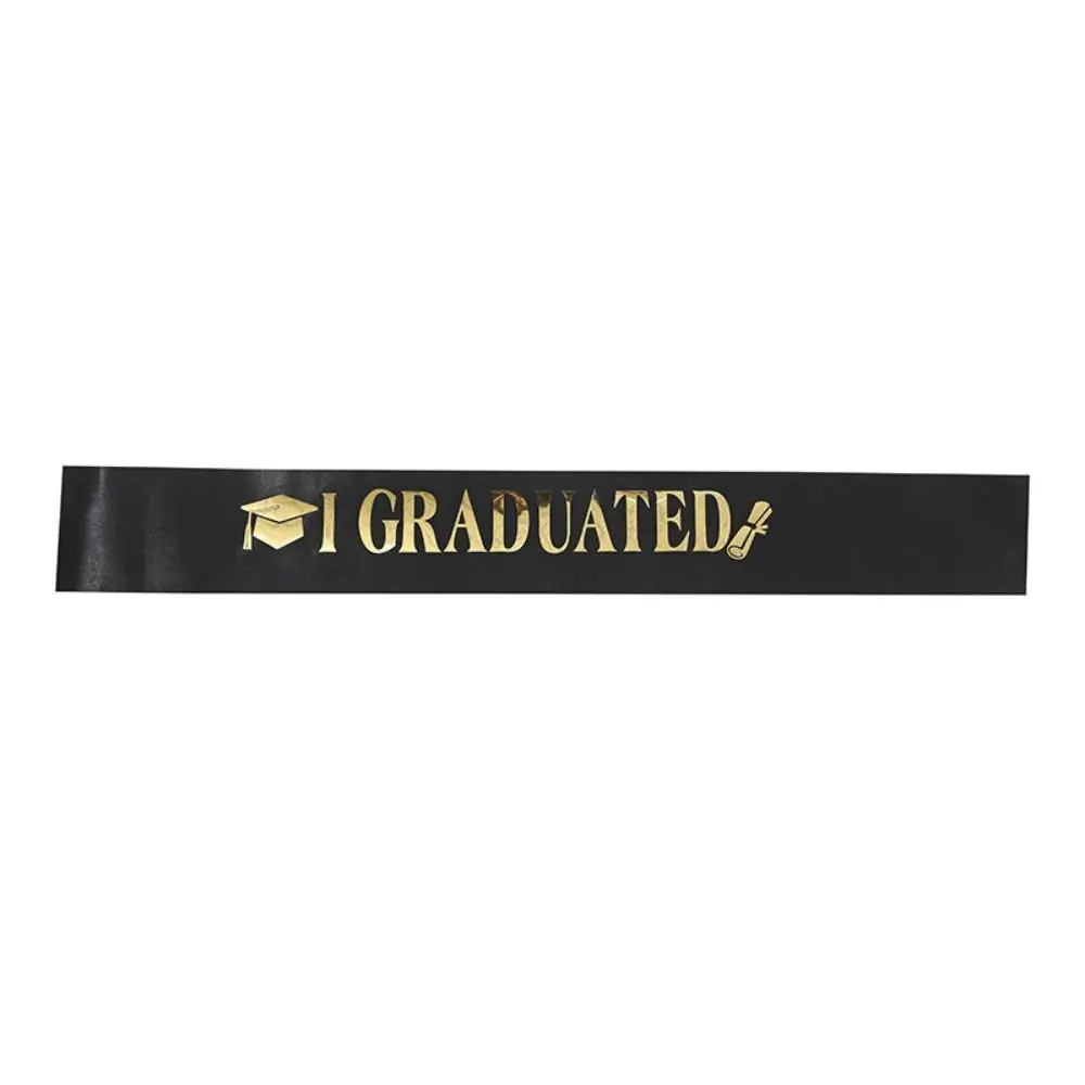 Belts Graduation Ceremony Supplies Graduated Shoulder Straps Shiny Gold Graduated Satin Sashes Graduation Ceremony Belts