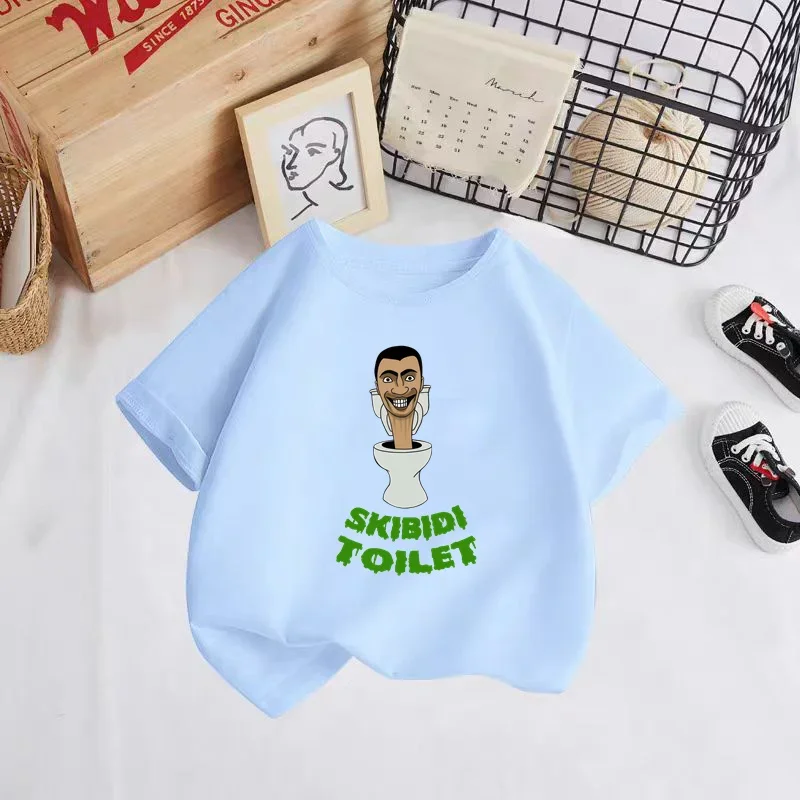 Game Skibidi Toilet Tshirt Kids Short-sleeved Colorful Print Speakerman T-shirt Baby Boys Summer Streetwear Girls Casual Tops