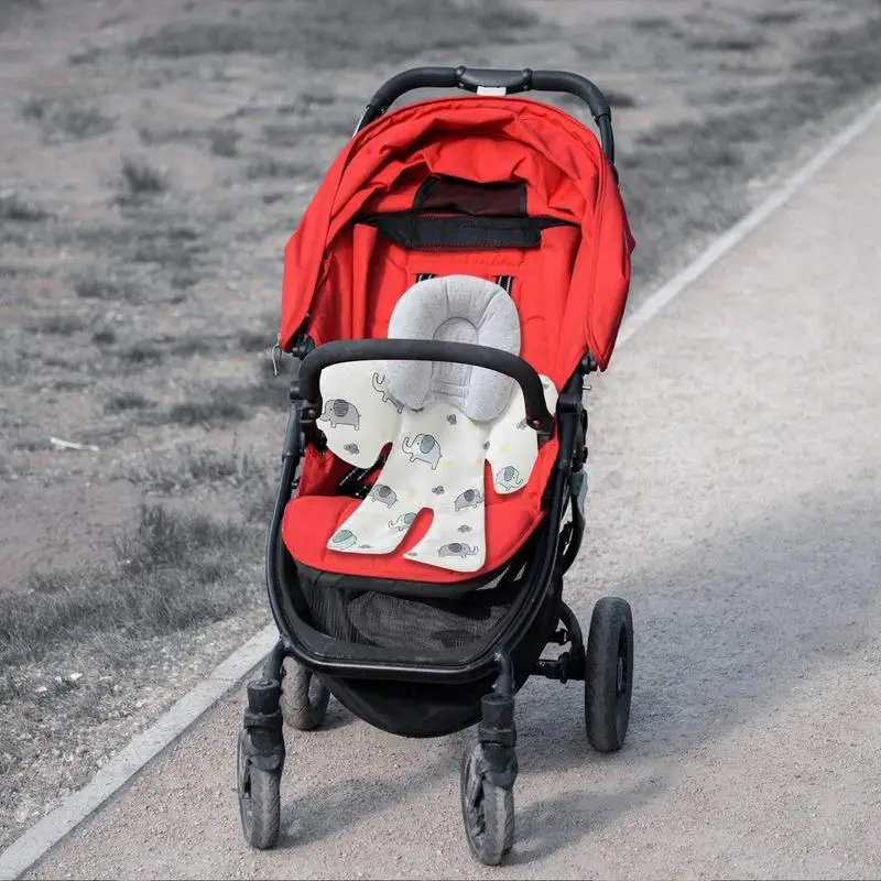 Baby Car Seat Insert Cushion Ergonomic Carseat Pad Machine Washable Child Safety Accessories for Stroller Comfort Long Road Trip