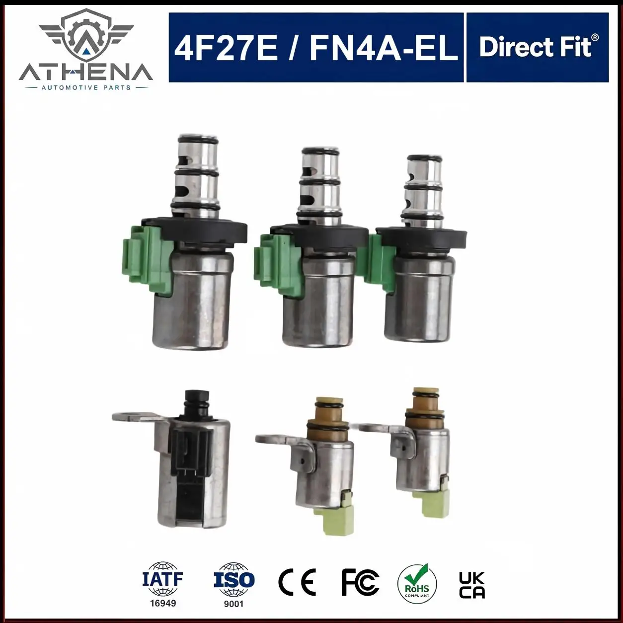 D48421A 4F27E FN4A-EL 4-Speed Transmission Solenoid Kit Fix Harsh Shift Slip No Gear For Ford Focus Mazda D46950
