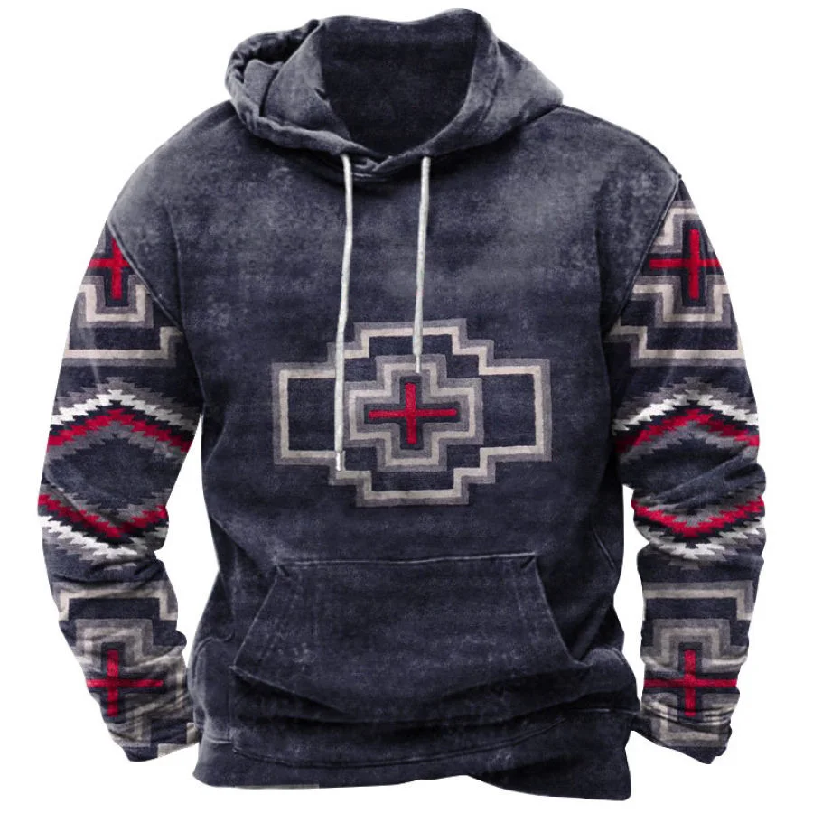 

Cross border hot selling new 3D digital printing Tapa Tonga autumn and winter retro printed men's hoodie men's fashion hoodie to