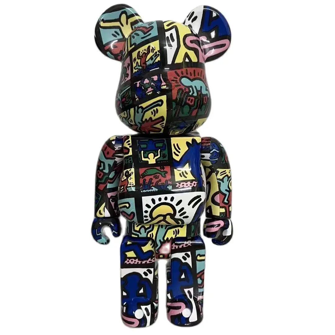 

Bearbrick 400% Harlem ABS Plastic BE@RBRICK 28cm High Teddy bear trendy Valentine's Day Gift Doll Desktop Decoration Figure