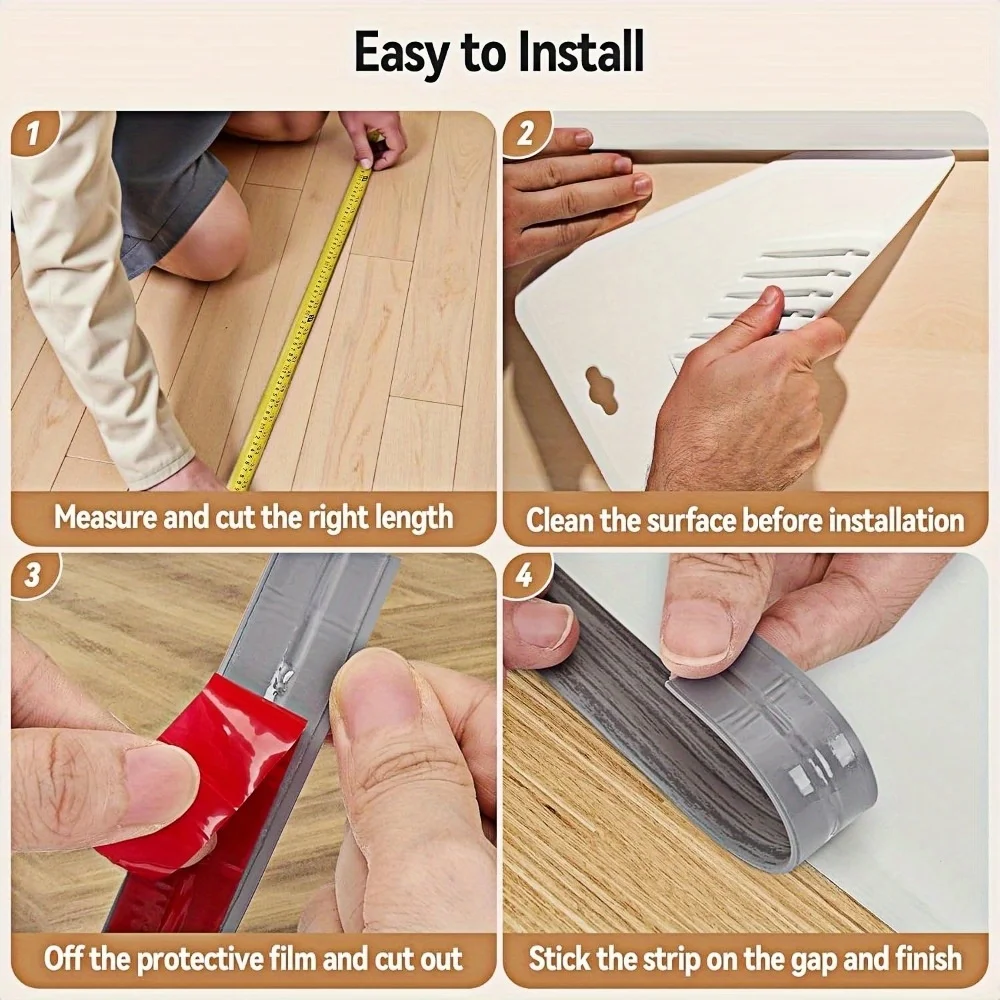 Flexible Self-Adhesive Corner Edge Decorative Strip, Suitable for Wall Protectors on Floors, Windows, Ceilings, and Countertops