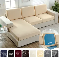 Stretch Couch Cushion Covers Waterproof, Jacquard Fabric Sofa Seat Slipcover Protectors for Chair Loveseat 1/2/3/4 seat