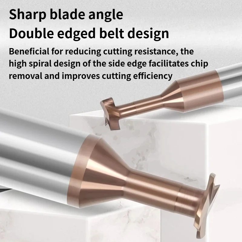 T-shaped Milling Cutter T-Slot Milling Cutter HRC58° 4Flutes End Mills Carbide Tungsten Steel T Slot Endmill Groove Type Cutters