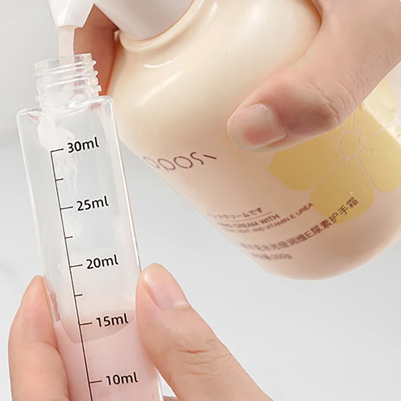 1Pc 4-In-1 Emulsion Dispenser Bottle, Travel Bottle, Minimalist with Labels, Travel Dispenser Bottle, Toiletry Container