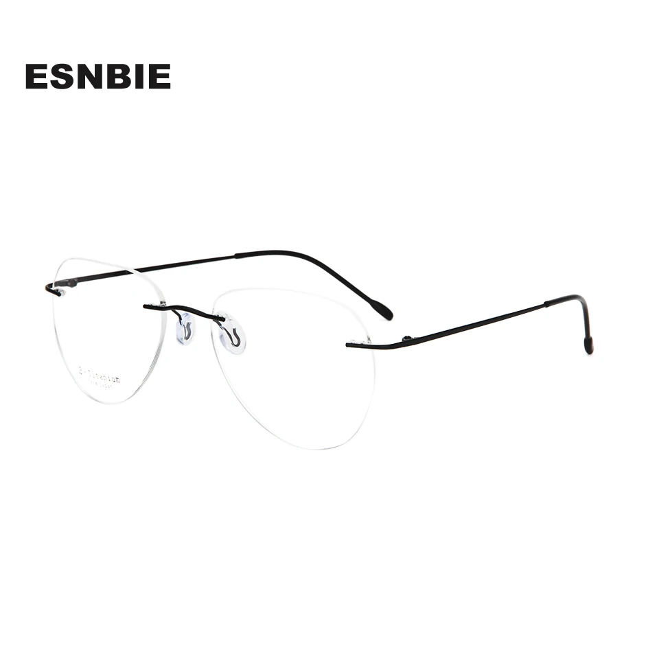 

Avitation Rimless Glasses Frame Men B Titanium Ultralight Myopia Prescription Eyewear Women Optical Eyeglasses Clear Lens