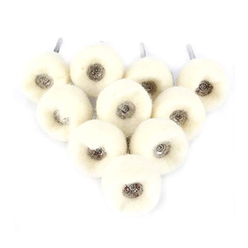 3-10Pcs Mini Wool Polishing Head 3mm Shank Buffing Wheel Polish Brush Drill Rotary Abrasive Tool Car Detail Cleaning Accessories