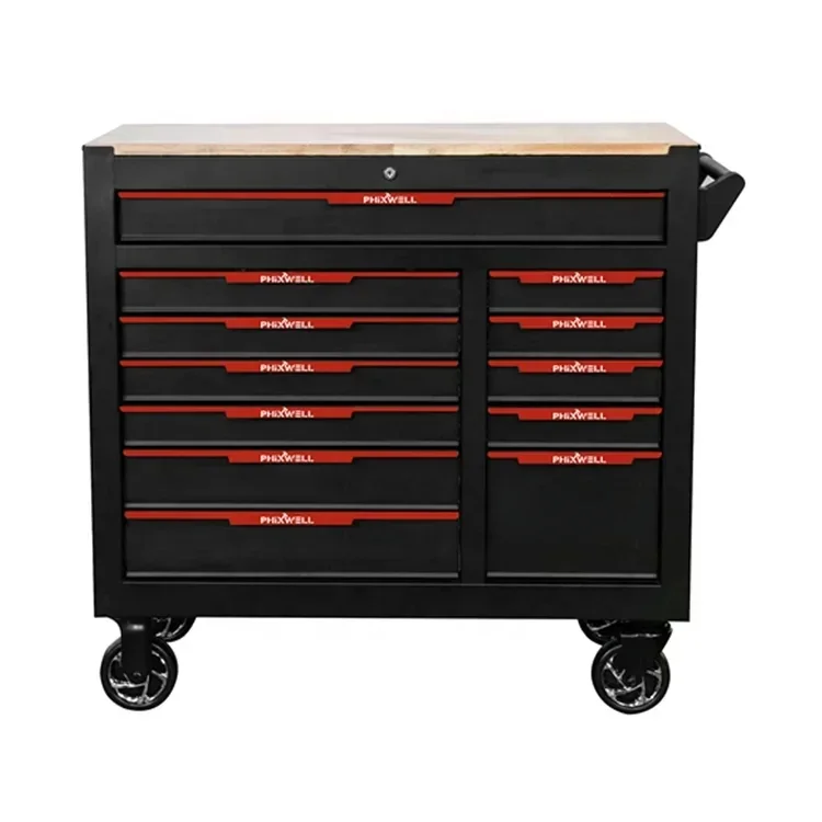 Tray Steels and Metal Workshop Rolling Mobile Detachable 12 Drawers Large Storage Cabinet Tool Set Chest Organizer