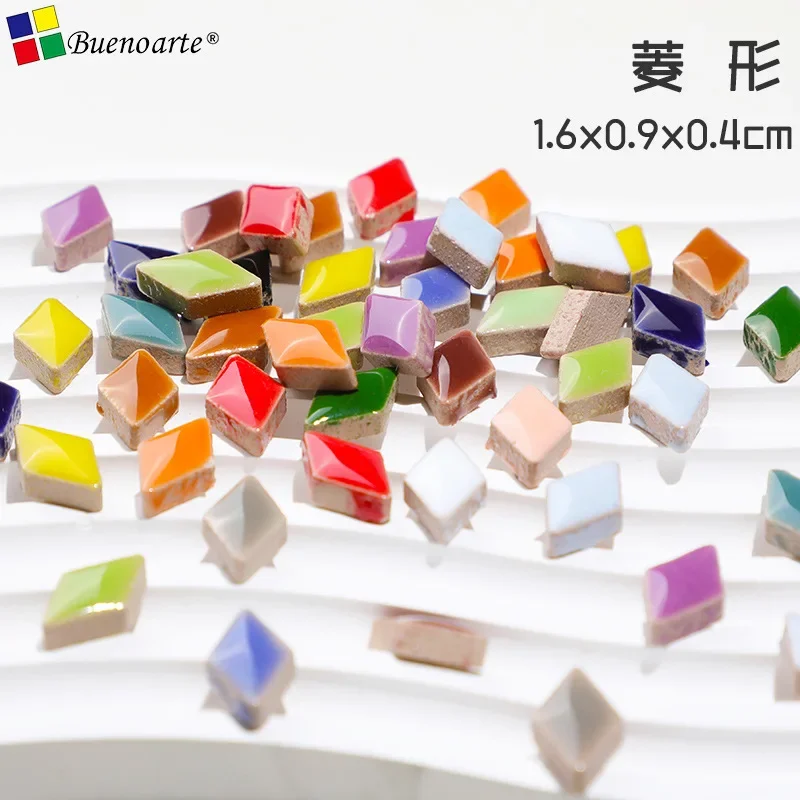 1KG Multi Colored Triangular Diamond Mosaic Colored Ceramic Tiles DIY Handmade Parent-child Children Material Package Wholesale