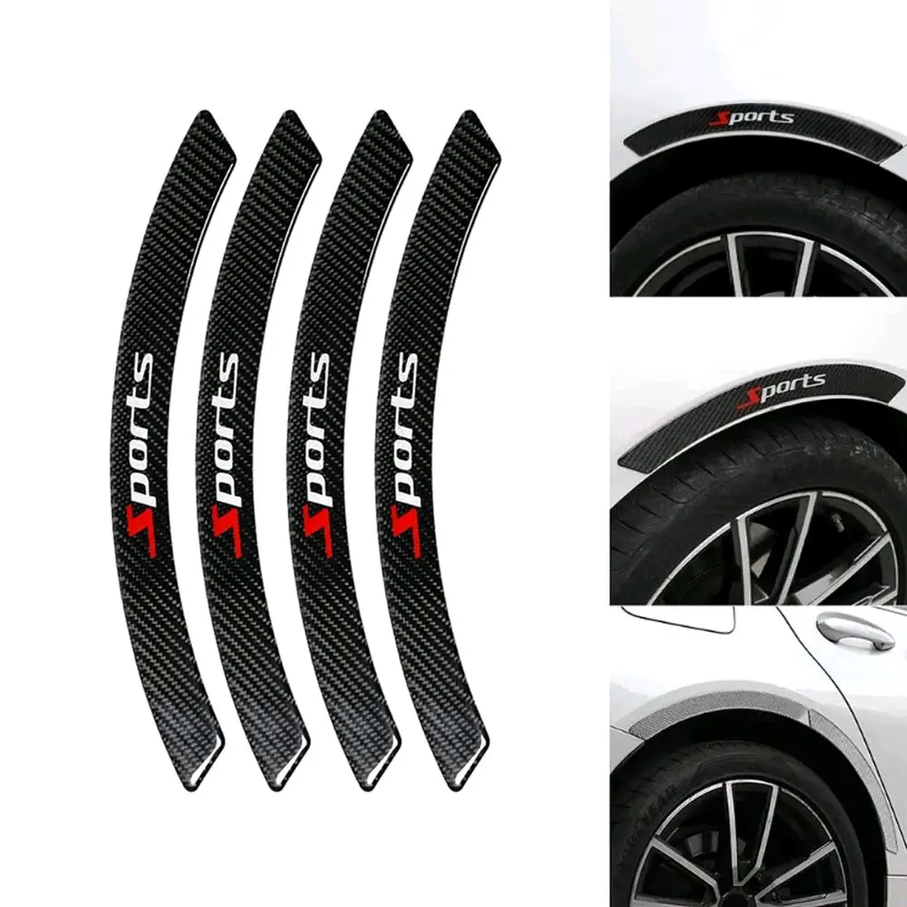 

4pcs Car Wheel Eyebrow Protector Strips Car Body Anti-collision Stickers Car Styling Decorative Strip Auto Accessories