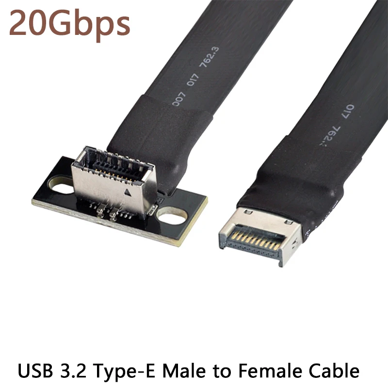 

Extension Cable Type-E USB 3.2 Front Panel Header Male to Female IDC 20Pin Motherboard Data Cable 50cm