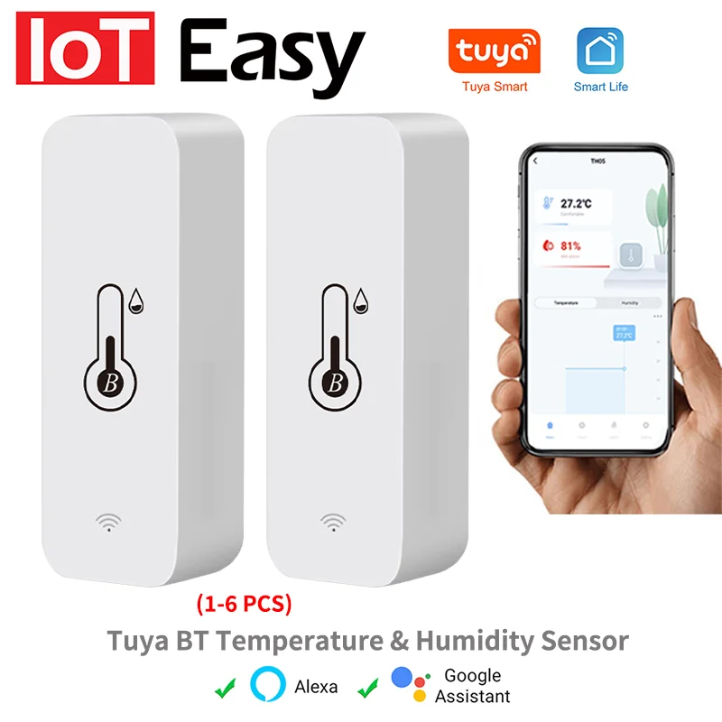 Умный гигрометр Tuya BT с поддержкой Bluetooth и управлением через приложение