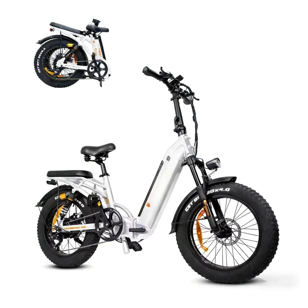 E Bike for Adults Electric Bicycles Max 40KM Folding Ebike with 500W Motor 20 Inch Fat Tire City Electric Bicycle Ebike
