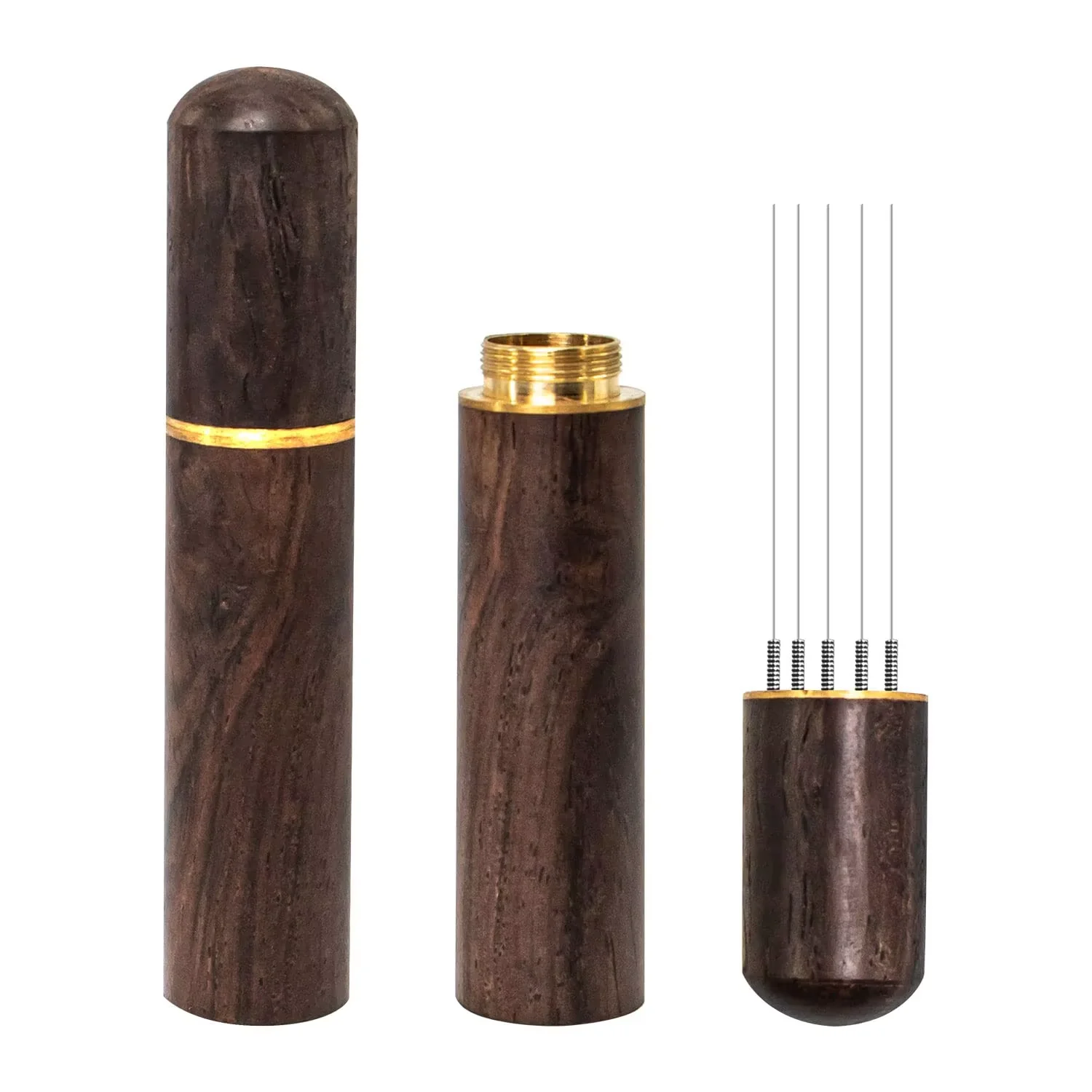 Espresso WDT Distribution Tool, Stainless Steel Coffee Stirrer, Hand Needle Espresso Stirring Tool with Natural Wood Handle