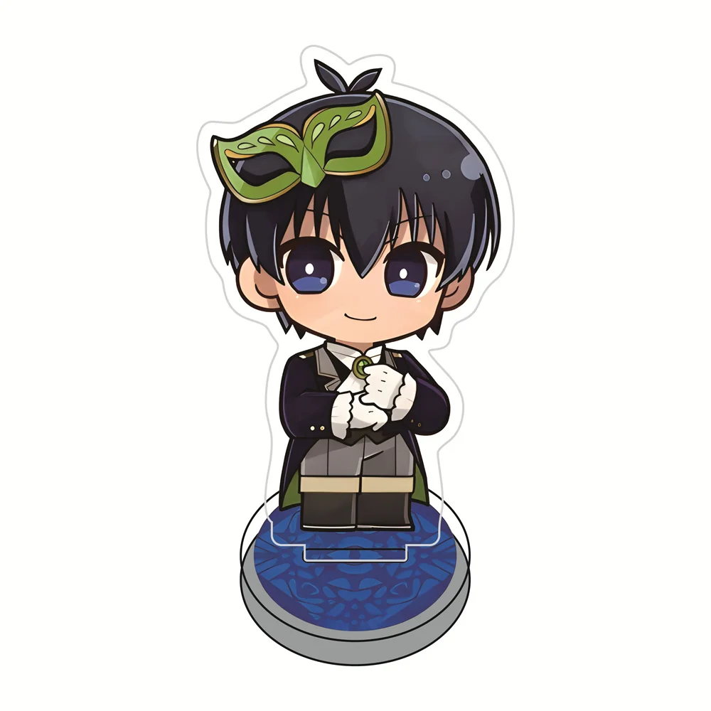 Blue Lock 10cm Masquerade Ball Q-Style Acrylic Stand Figures Keychain Anime Collectible Standee, Desk Decor Gift for Fans